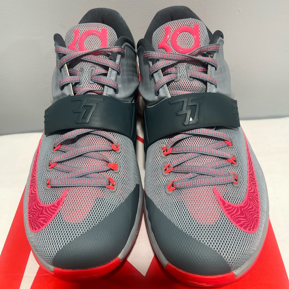 Nike KD7 Calm Before The Storm Gray and Pink KD Basketball Sneakers